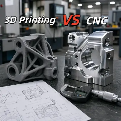 Impressão CNC versus impressão 3D: guia de custo, tolerância e produção